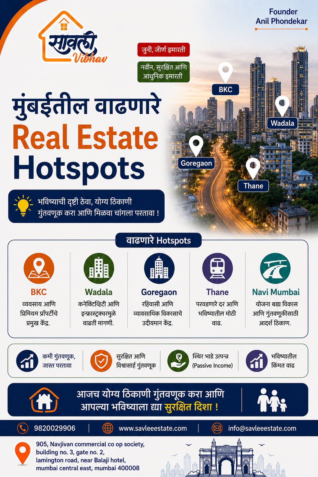 मुंबईतील वाढणारे Real Estate Hotspots